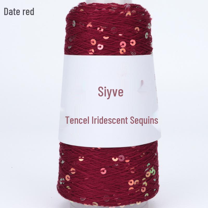 

Si Yue Tencel Ірисова Пряжа з Паєтками - Модна Пряжа для Ручного В язання