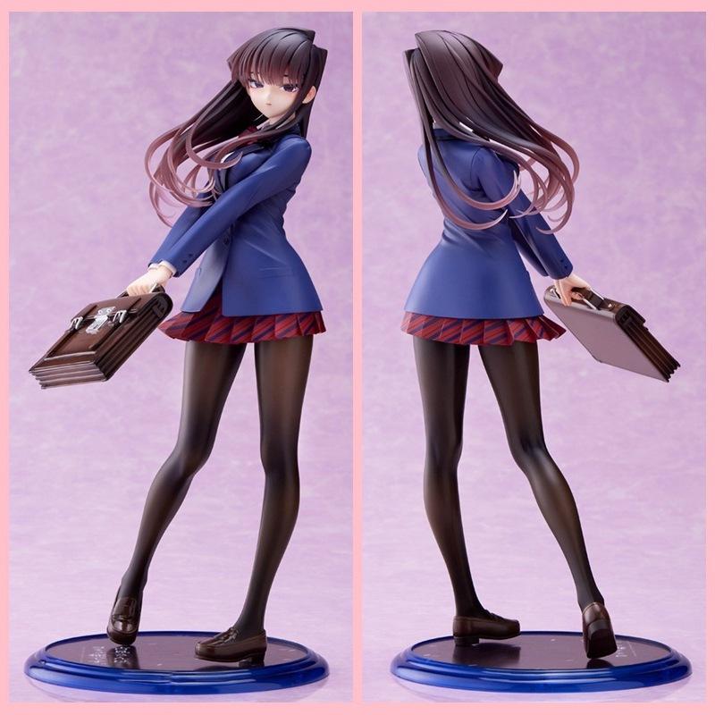 Komi Can'T Communicate Shouko Komi Figur Anime Schönes Mädchen Uniform Zweidimensionales Modell Raum Schreibtisch Ornament Spielzeug Geschenk