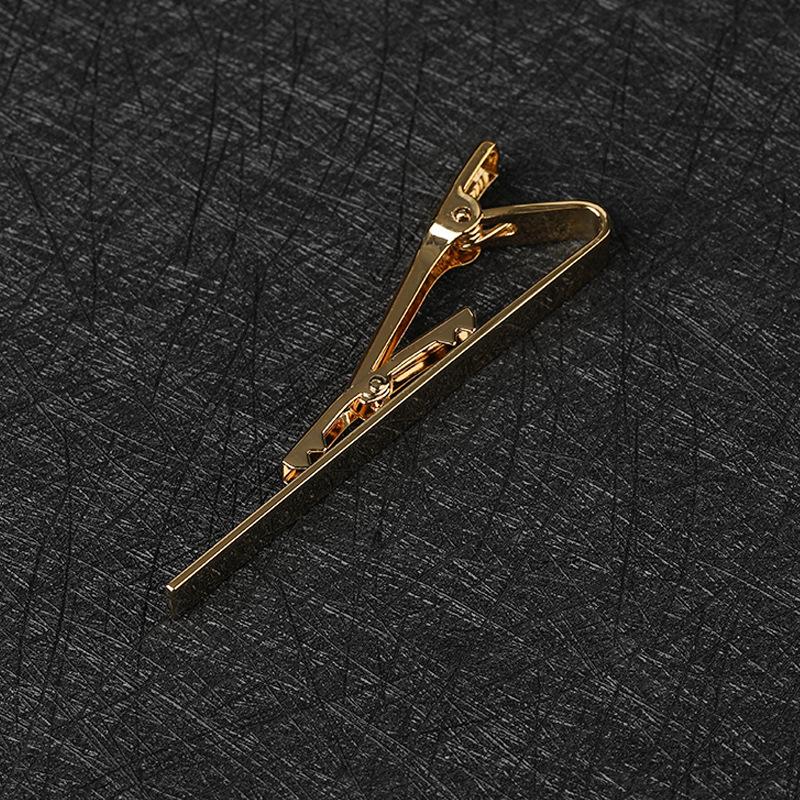 Men'S Silver Tie Clip Business Dress Simple Men'S And Women'S Pins Korean Version Security Collar Clip Fashion