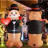 1.8M/6FT Teddy Bear Sir Inflatable Toys Valentine's Day Decor with LED Lights Blow Up Outdoor Garden Romantic Wedding Decoration