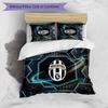 Set Biancheria da Letto 3 Pezzi con Stampa Pattern Juventus FC Morbido Delicato sulla Pelle Lavabile Copripiumino e Federe Set Stagione Unica Camera da Letto