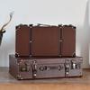 Vintage Handheld Leather Document Storage Box for Photography and Display