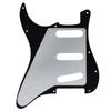 FLEOR Set of 11 Hole ST Guitar Pickguard SSS Scratch Plate Back Plate & Screws for Electric Guitar Parts