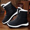 Womens Winter High-Top Snow Boots Warm Non-Slip Flat Heel Plus Size Cotton