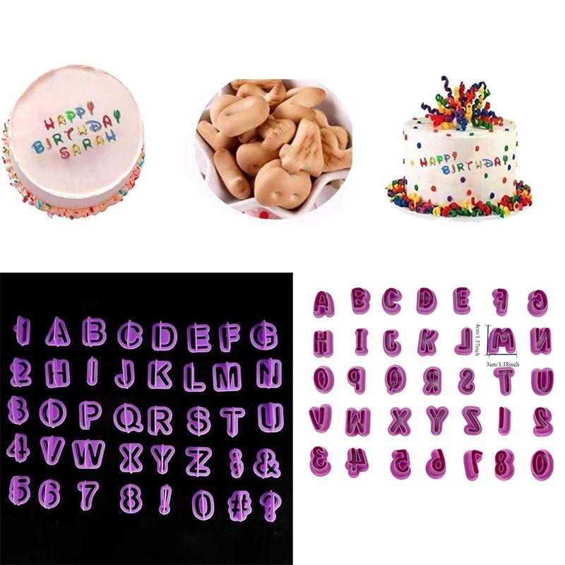 DIY Baking Tools Alphabet Number Fondant Cake Decoration Embossing Mold Cookie Stamp Letter Number Molds for Cookie Decorating