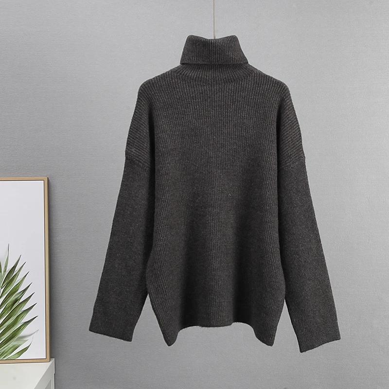 Hirsionsan Turtleneck Thick Sweater Women 2023 New Winter Warm Elegant Ladies Pullovers Warm Soft Cusual Jumper Soft Tops Oversized Solid Sweaters