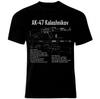 AK-47 Kalashnikov Blueprint Graphic Men T-Shirt