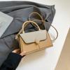 Fashion Bag Cover Contrasting Colors 2025 New Simple Casual Early Spring Foreign Style Women's Shoulder Crossbody Portable Small Square Women's Bag