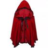 Vintage Halloween Hooded Cloak Lace-up Cosplay Costume Creative Gift Overcoats