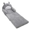 Foldable Kids Sofa Soft Breathable Cartoon Animal Toddler Couch Bed with Armrest for Living Room