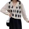 Spring Autumn Shirt Tops For Women French Embroidery Shirt Color Block Blouse