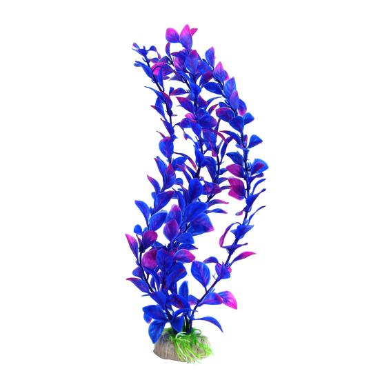 Artificial Water Plant Aquarium Purple Blue Gradient Color Plastic Leaves фиолетовый