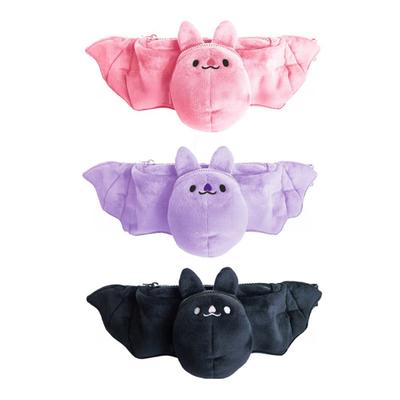 Bauchtasche Plüsch Stofftier Fledermaus Geldbörse mit Kartenfächern Quietschend