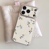 ins wind advanced sense silver frame full screen petal mobile phone case for iPhone17Pro large window soft case all-inclusive
