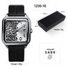 Latin Alphabet Roman Scale Square Men'S And Women'S Watches, High-End Waterproof Watches, Quartz Watches, Large Dials