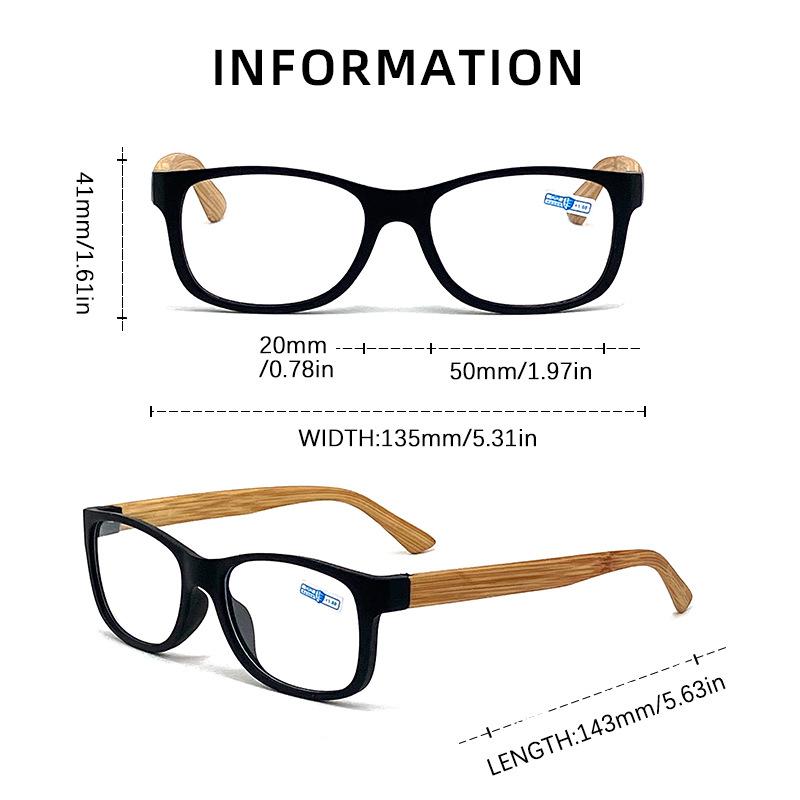 Gelbe quadratische Lesebrille für Damen Vintage Mode-Rahmen für Weitsichtigkeit Lesebrille für Herren Brillen Presbyopie+1,0 +1,5 +2,0