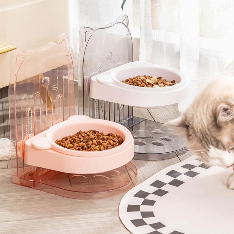Durable Neck Protectors Pet Bowl Feeder Skid-Proof Large Capacity Cat Dog Bowls Adjustable Height Pet Feeding Bowl