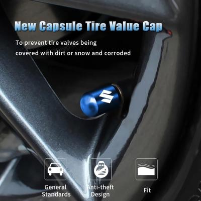 Tappi Valvola Ruote Auto per SUZUKI Swift Sport Jimny Grand Vitara Alto SX4 Alivio Samurai Bandit Coprivalvola Gomme Auto