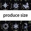 Clear Acrylic Christmas Tree Decoration Glittering Deer Snowflake Butterfly Ornament For Mantels Holiday Tree Display