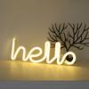 Night Light Neon Alphabet Hello Neon Lights For Birthday Wedding Party Bedroom Wall Hanging Decor Light Night