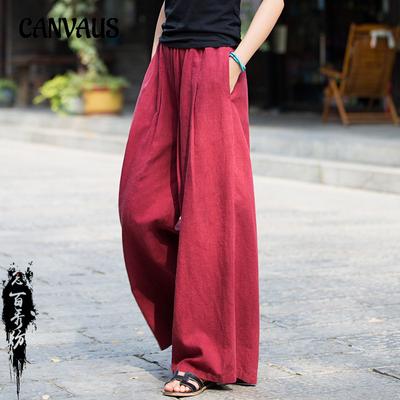 Pantaloni da donna in cotone e lino, versatili e di tendenza, taglie forti, primaverili ed estivi