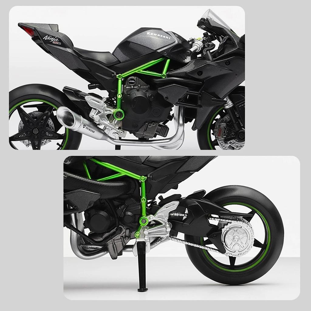 1/12 Scale Die Cast Motorcycle Model for Kawasaki Ninja H2R, Motorcycle Model, Kids Moto Toy or Collection, Boyfriend