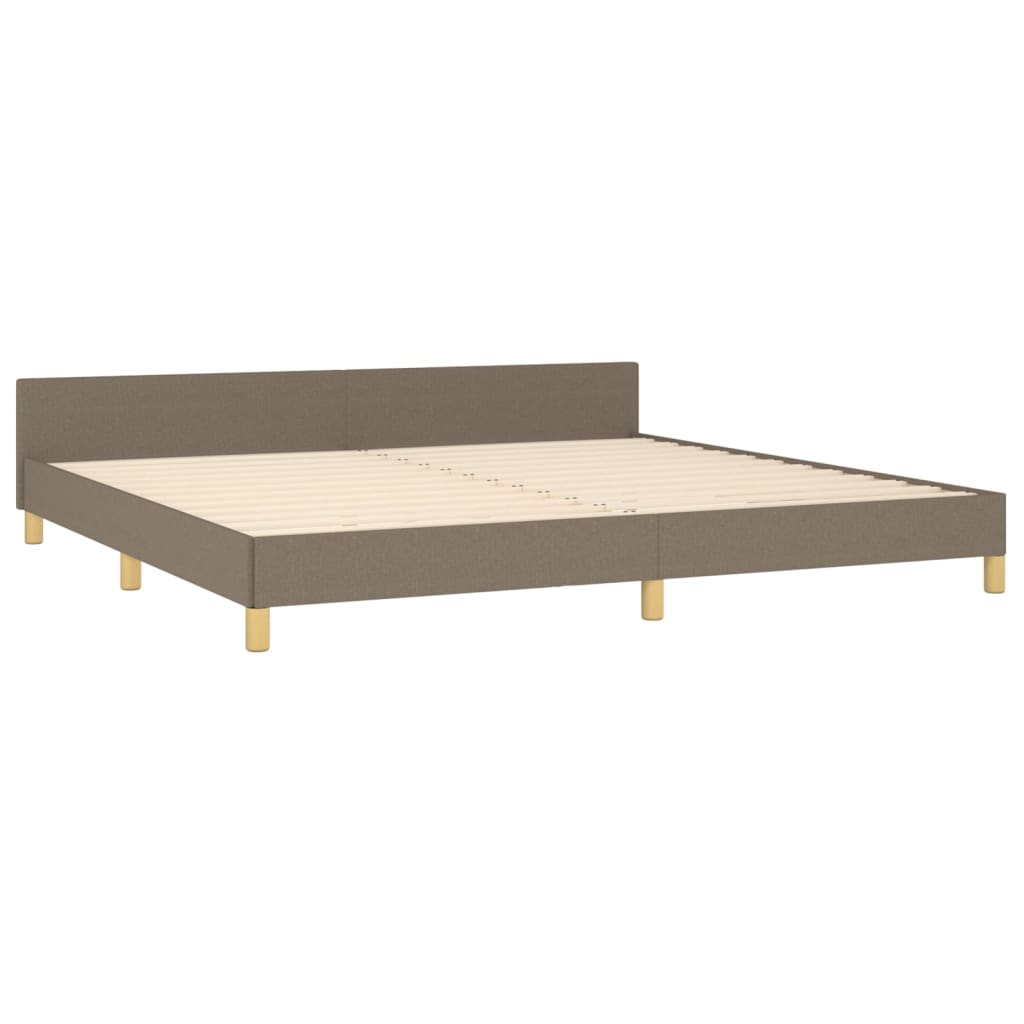 Vidaxl Bed Frame Without Mattress, Taupe, 200X200 Cm, Upholstered