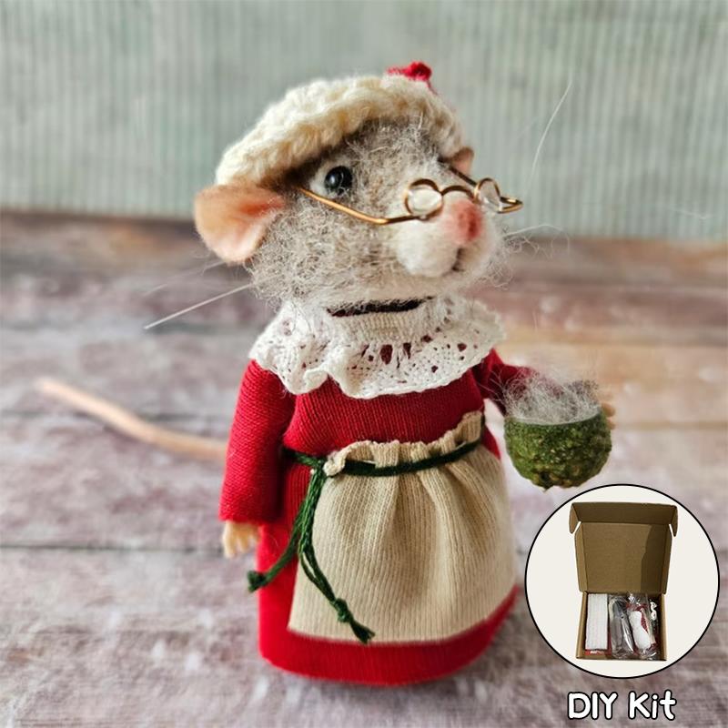 

Милый набор для валяния мышей из войлока своими руками Мыши из войлока Зимние рождественские валяные мышки из войлока Рождество Шерстяной войлок