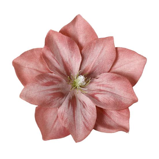 2 Pcs Artificial Lotus Flower Head Small Realistic Clematis Flowers for DIY Wedding