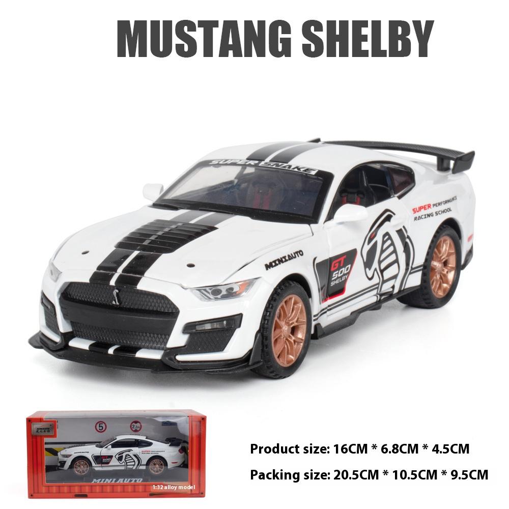 1/32 Scale Mustang Shelby GT500 Alloy Sports Car Model Diecast & Toy Vehicles Metal Car Model Simulation Collection Kids Toy Gift