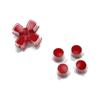 eXtremeRate Custom Replacement Dpad Action Buttons Without Text Directional Key Face Buttons for Controllers Red Two-tone Engraving,