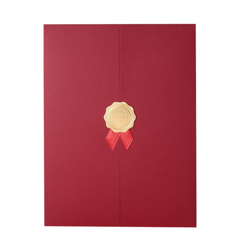 European Tri-fold Certificate Honor Appointment Blank Card with Inner Core Logo