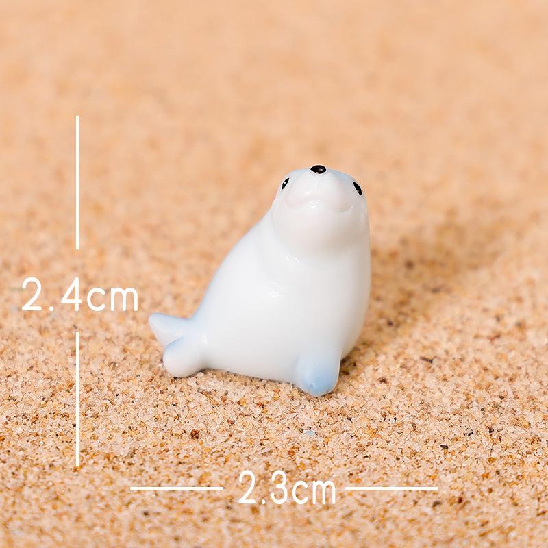 Micro-landscape Ornaments, Realistic Sea Lions, Sea Dogs, Seals and Other Small Animal Creative Car Resin Craft Decorative Accessories