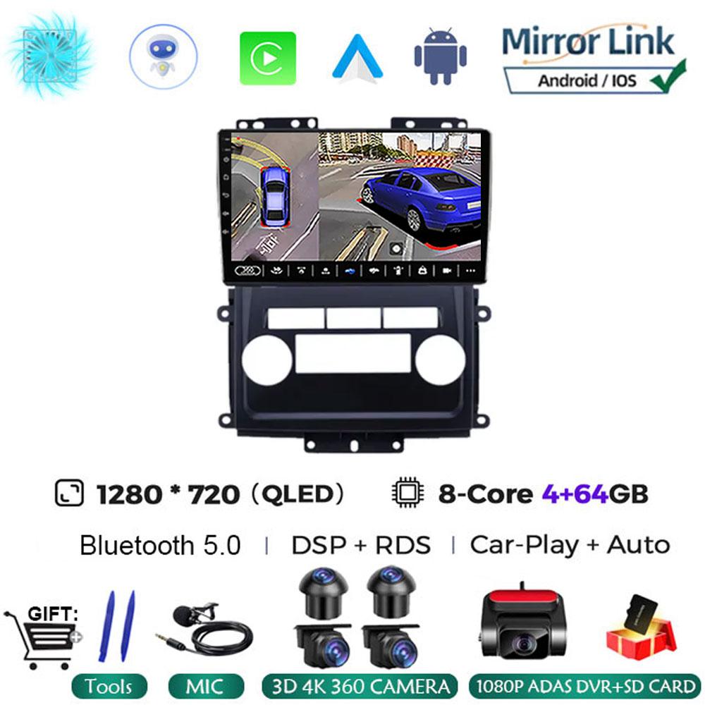 Android 14 Car Radio For Nissan Frontier Xterra 2009 - 2012 QLED Wireless Carplay Auto Multimedia 4G LTE Stereo RDS BT No 2din