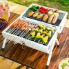 Tragbarer Grill, Multifunktions-Eisenarbeit, Camping-BBQ-Grill, Dual-Purpose-Holzkohle-Feuergrill, Grillzubehör