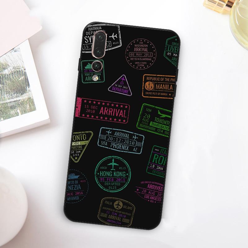 

Passport Travel Stamps For Huawei Nova 11 10 9 SE Y70 Y60 Y90 Y61 Y91 Y73 Y72 12i 11i 8i P30 P40 Lite P60 Pro Case Huawei Nova Y61