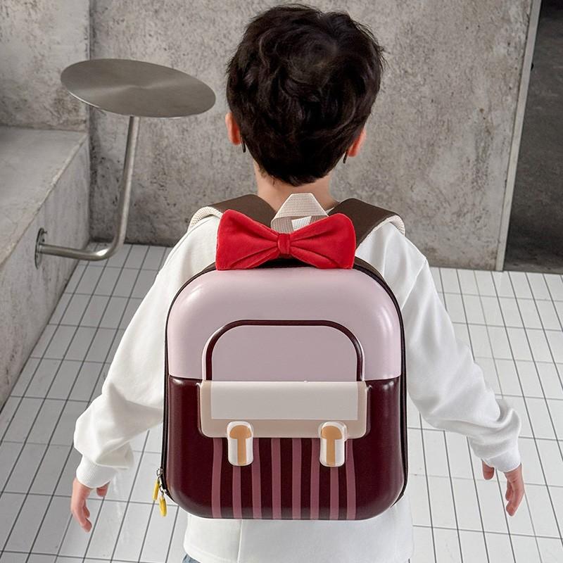 Schoolbag kindergarten schoolbag 1011 new British bow boys and girls hard shell cute children travel backpack