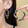 Trendy Leopard Print Leather Hoop Earrings - Chic, Versatile, Lightweight, and Stylish