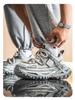 Men's Light Luxury Mesh Sports Shoes: Non-Slip, Breathable, Thick Sole, Height-Increasing, Autumn/Winter Casual Running Dad Shoes.