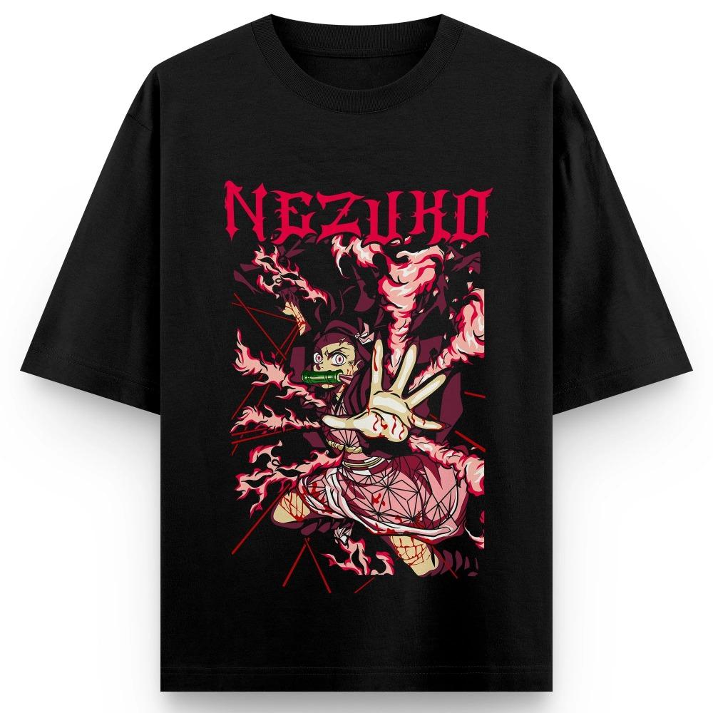 Unisex Pure Cotton Tshirt Demon Slayer Kamado Tanjiro Harajuku Anime Print 2026 Summer Plus Loose Family Short Sleeved Top