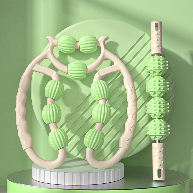 9-Wheel Leg Massager: Soothing Calf Roller for Muscle Relaxation and Beauty