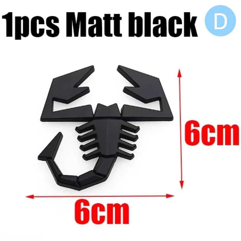 3D Abarth scorpion metal Car Fender side logo Rear Bumper tail door trunk car rear Emblem sticker styling Accessories