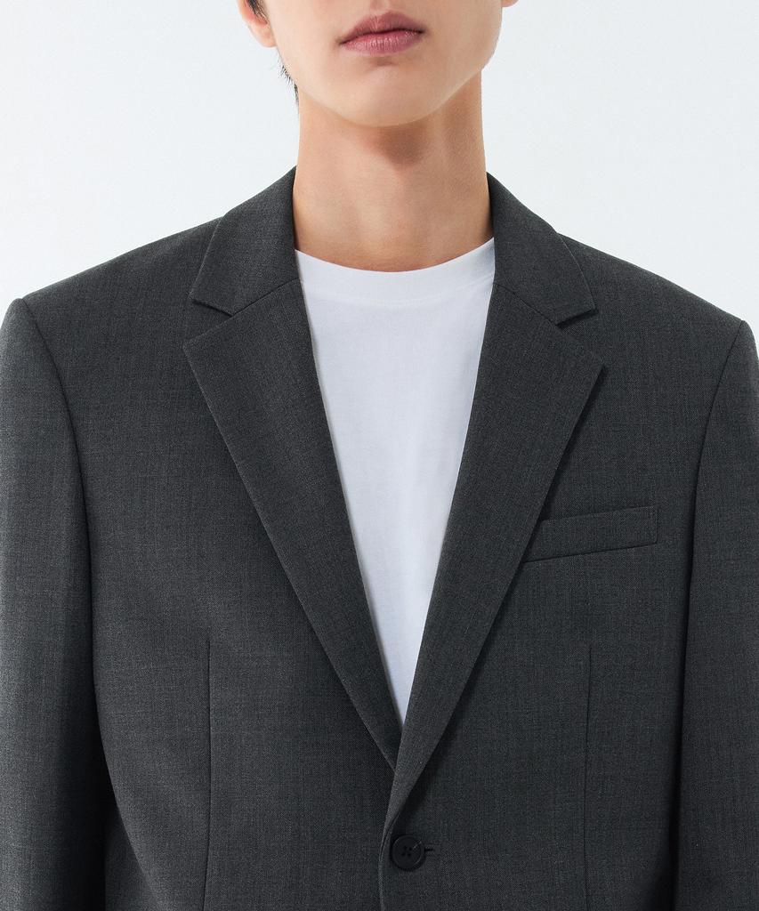 Musinsa Standard Wool Blend Relaxed Basic Blazer [Medium Grey]