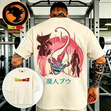 Dragon Ball Retro High Quality Pure Cotton Breathable Men's Devil Buou Printed T-shirt Unisex 2026 Summer New Fashion Casual Tee