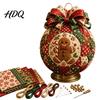 Christmas Patchwork Ornament Kit Quilted Fabric Ball DIY Kit Craft Material Pack Handmade for Beginner Xmas Tree Hanging Decor Adults Family