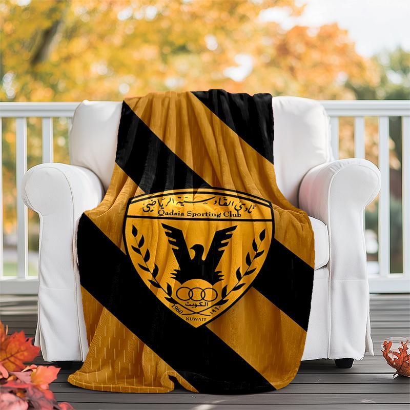 Qadsia Sporting Club Flannel Blanket Soft All-Season Throw, Design for Camping, Car Travel, Hiking Sofa, Bed, Office Perfect Gift for Parties