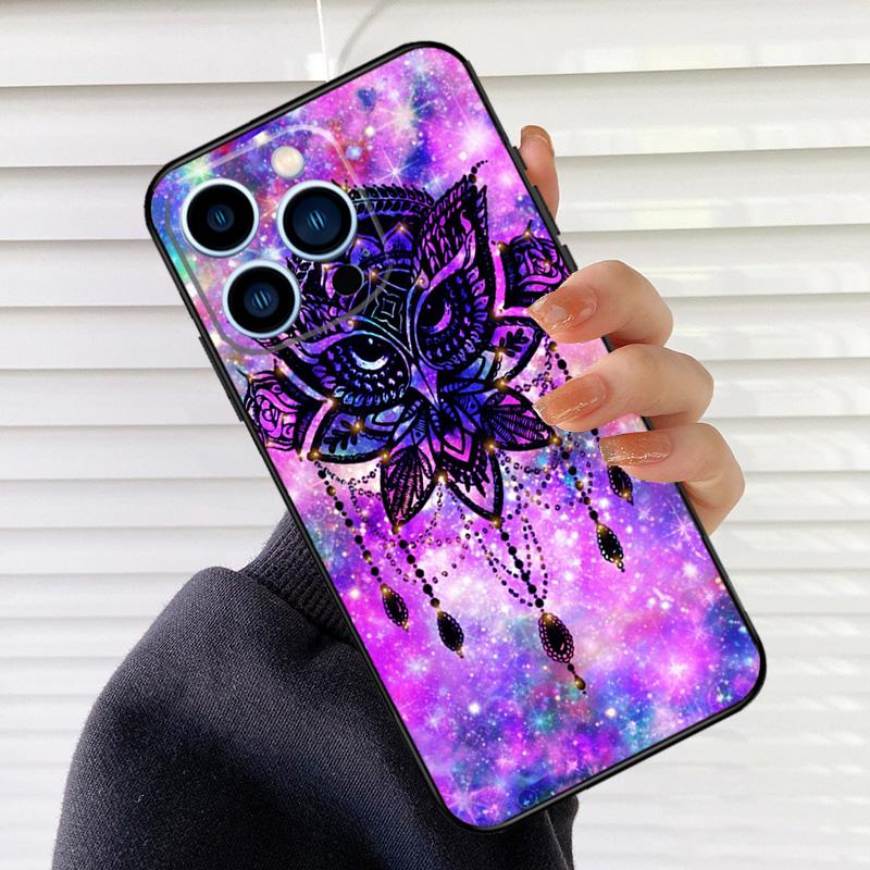 

Dream Catcher Drawings Feather Owl Case For iPhone 16 15 13 12 Mini 11 14 Pro Max XS Max X XR Plus Soft Phone Cover iPhone 12Pro MAX