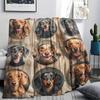 Dog Print Flannel Blanket, High Quality Comfortable for All Seasons, Home Decor, Warmth and Comfort, Perfect for Christmas Gifts