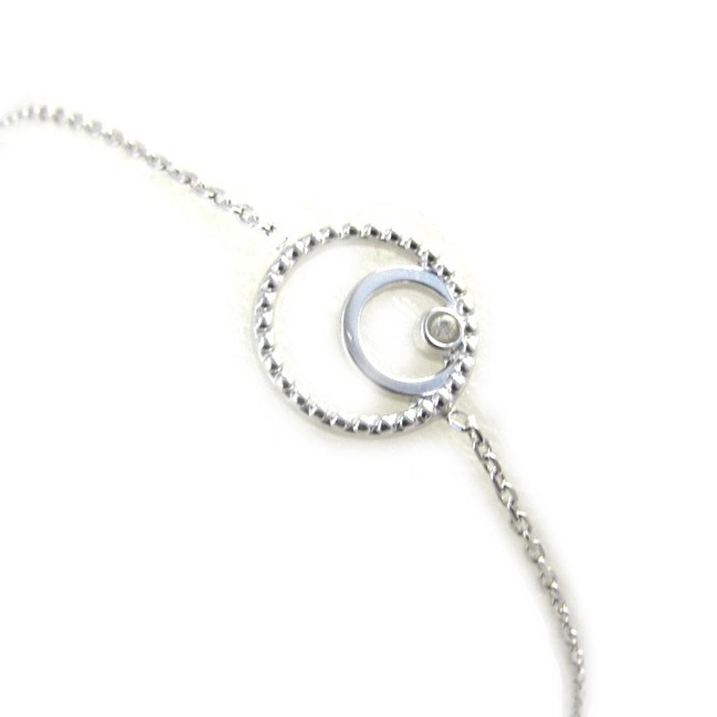 Altesse [M7982] - White 'Goddess' Silver Bracelet