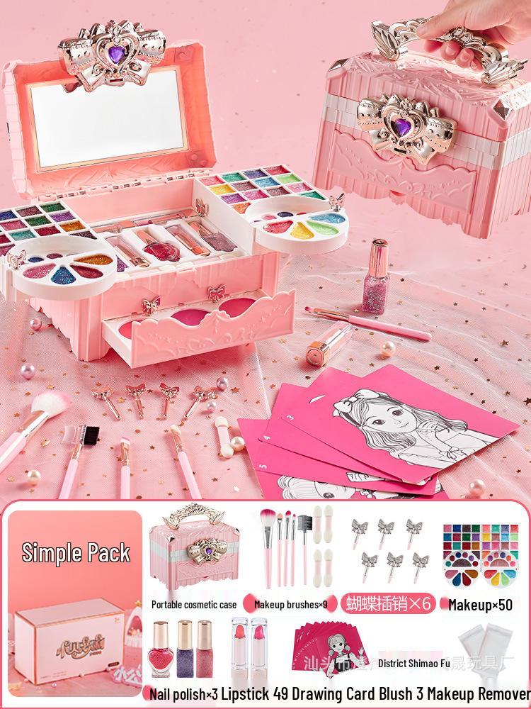 

Children s Non-Toxic Pretend Makeup Set for Ages 5-6: Lipstick and Toy Cosmetics Box